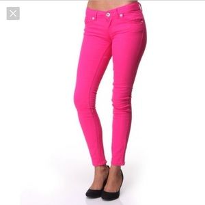 JW Signature Hot Pink Skinny Jeans